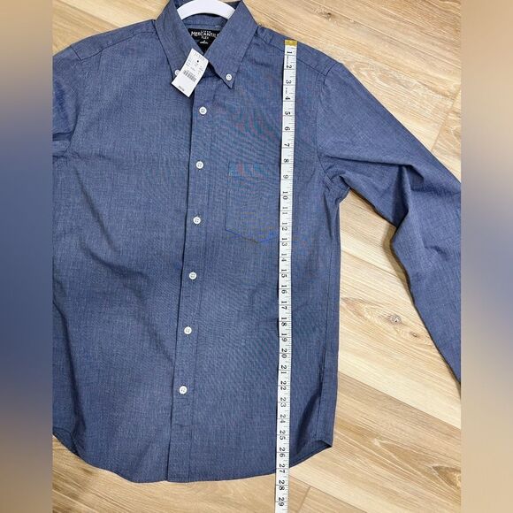 J.CREW MERCANTILE Flex Men’s Blue Button Down Shirt Size Small Slim Fit - Picture 7 of 7